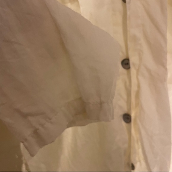 KLEEN 100% Linen Women's Elegant White Button-Down Shirt - Picture 3 of 7